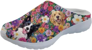Forchrinse Colorful Mushroom Garden Clogs for Women Men Mushroom Mules and Clogs Lightweight Water Shoes Slippers Home Nursing Sandals Arch Support