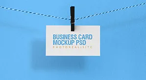 Free Stylish Photorealistic Business Card Mockup Psd