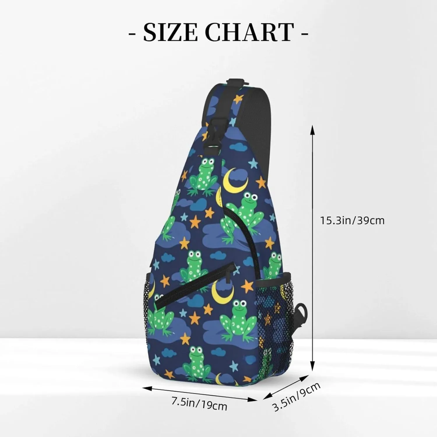 Frog and Pond Crossbody Bags Cross Chest Bag Adjustable Sling Backpack for Women Men