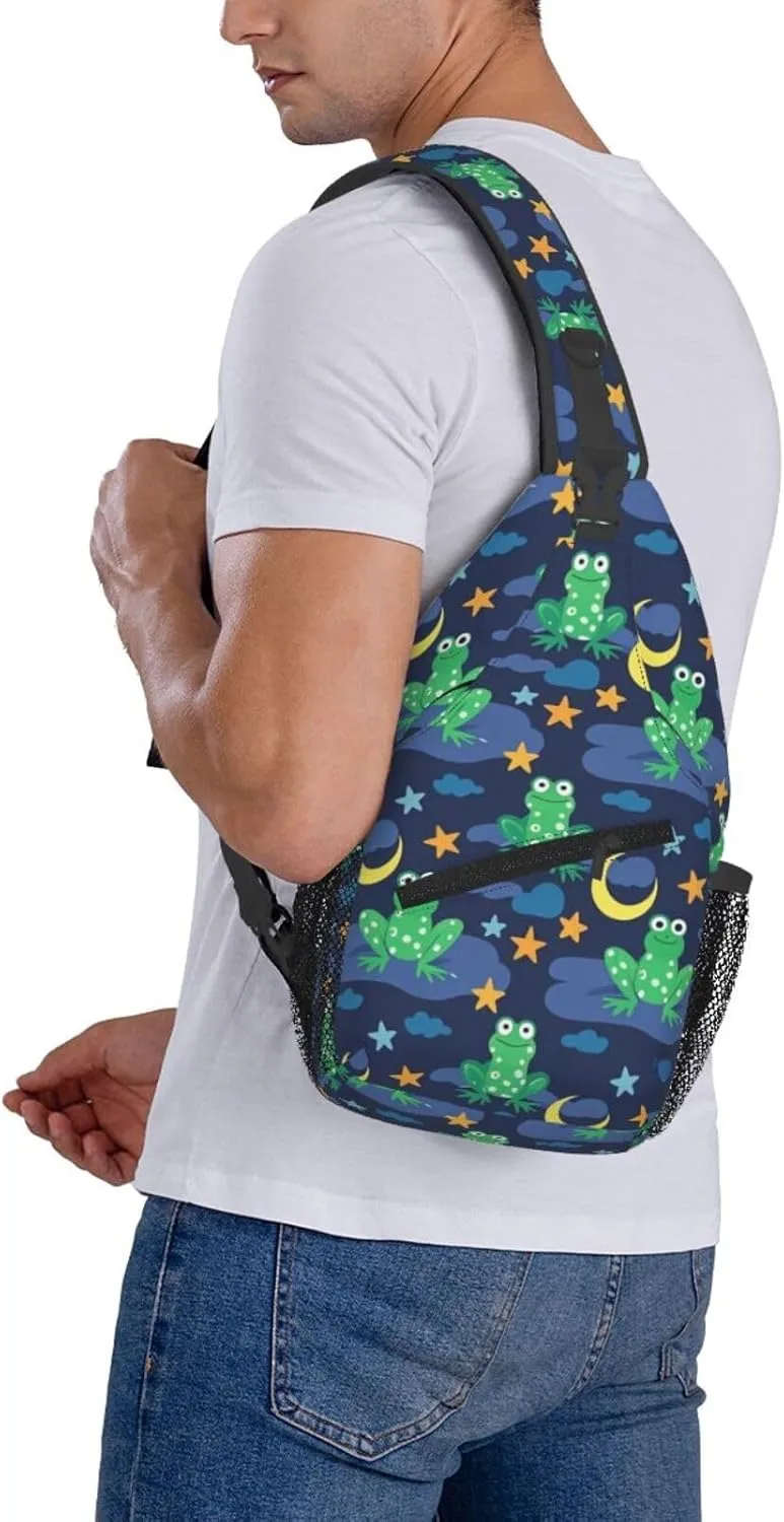 Frog and Pond Crossbody Bags Cross Chest Bag Adjustable Sling Backpack for Women Men