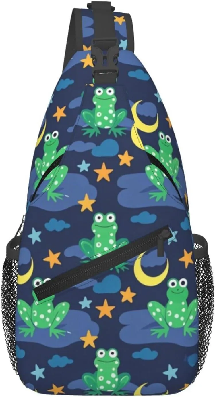 Frog and Pond Crossbody Bags Cross Chest Bag Adjustable Sling Backpack for Women Men
