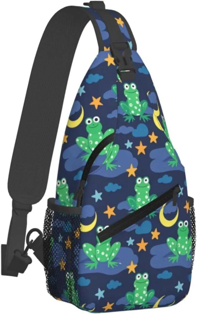 Frog and Pond Crossbody Bags Cross Chest Bag Adjustable Sling Backpack for Women Men
