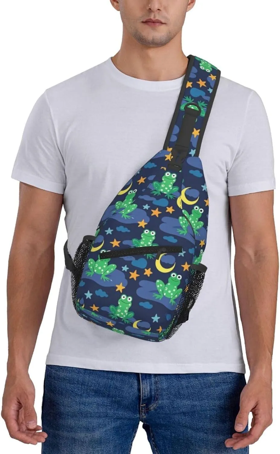 Frog and Pond Crossbody Bags Cross Chest Bag Adjustable Sling Backpack for Women Men