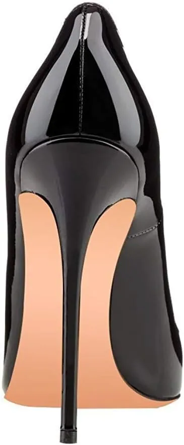 FSJ Women Formal Pointed Toe Pumps High Heel Sexy Stilettos Slip On Office Cute Evening Dress Shoes Size 4-15 US