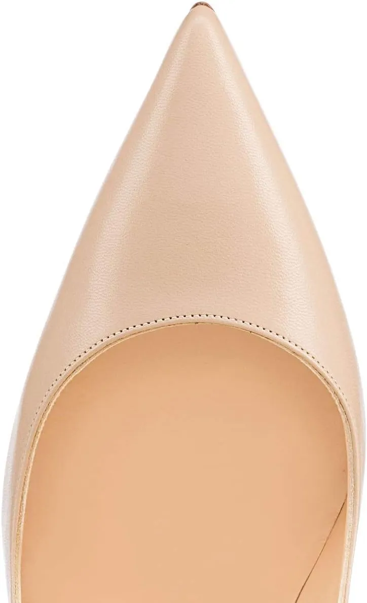 FSJ Women Formal Pointed Toe Pumps High Heel Sexy Stilettos Slip On Office Cute Evening Dress Shoes Size 4-15 US