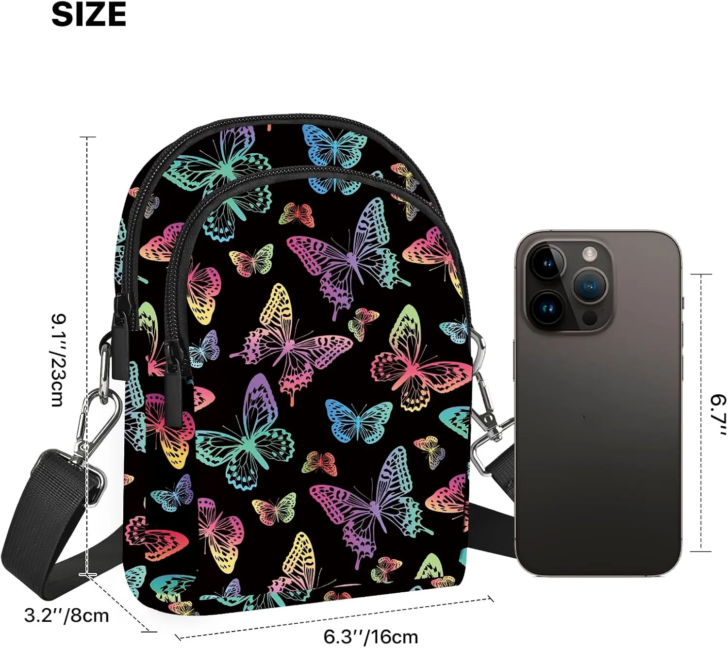 FyLybois Crossbody Bags for Women Cell Phone Purse Lightweight Adjustable Shoulder Handbags Wallet with Card Slots