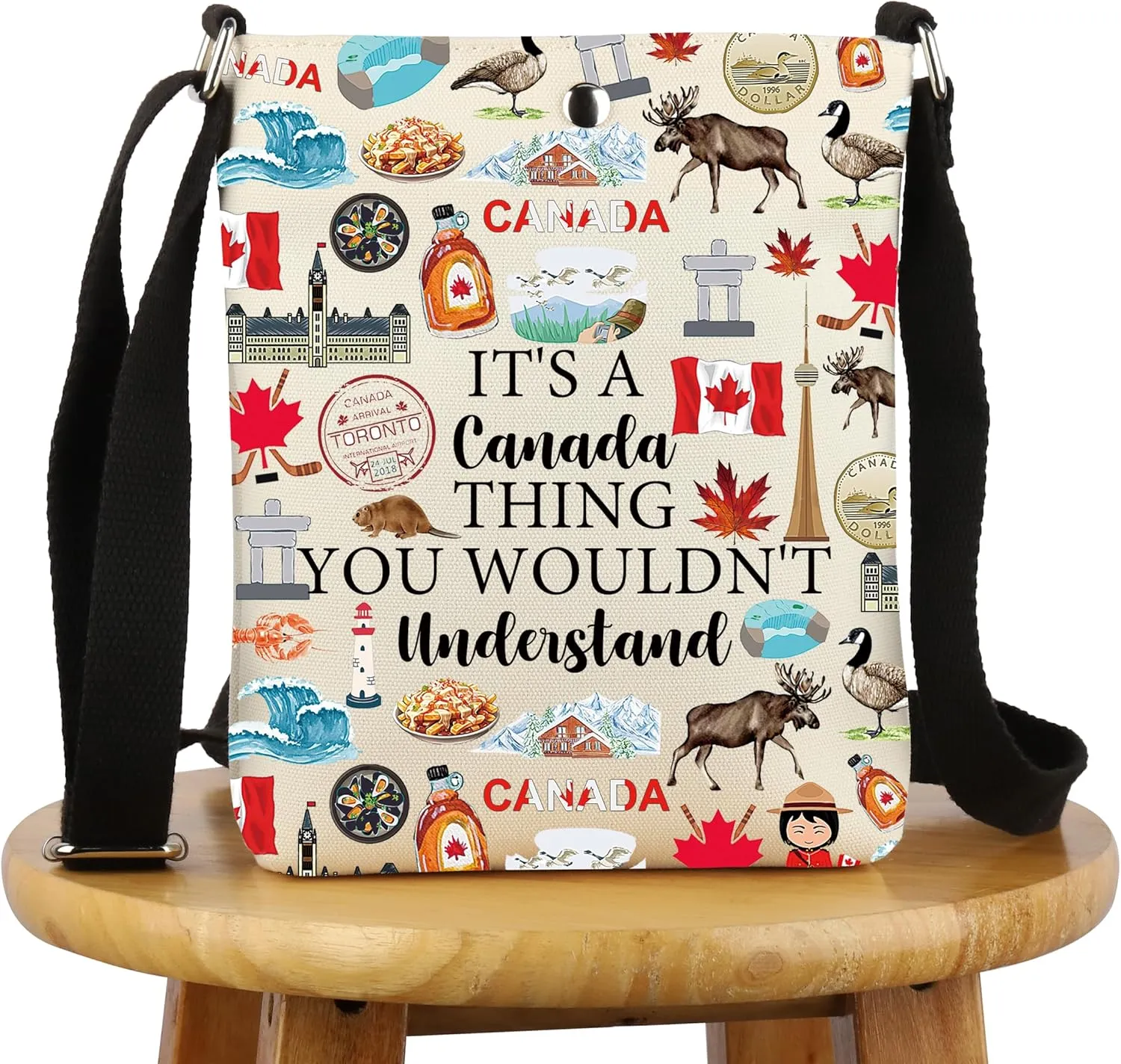 G2TUP Canada Lover Gift It's A Canada Thing Crossbody Bag Canadian Culture Travel Canada Tourism Gift
