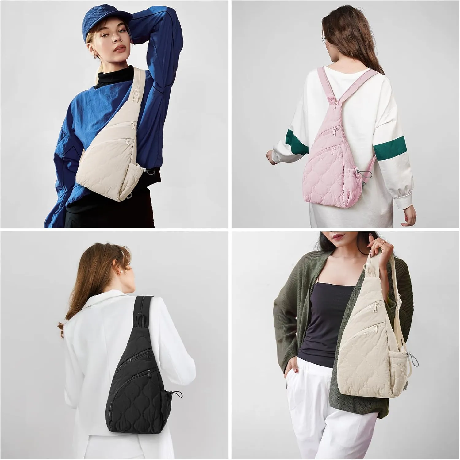 G4Free Casual Crossbody Bag Sling Daypack for Women Lightweight Backpack Fashionable Chest Bag for Daily Outings
