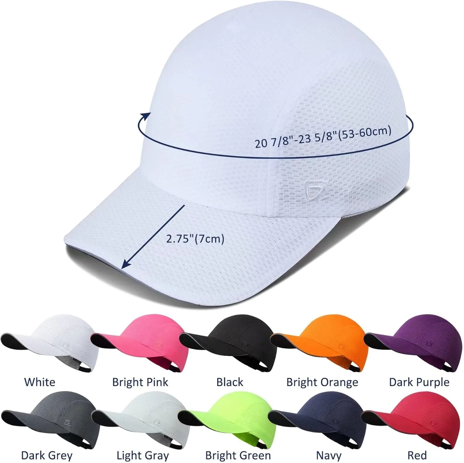 GADIEMKENSD Women's Race Day Running Cap Performance Mesh Hat - Excellent Ventilation, Lightweight, Reflective Safety