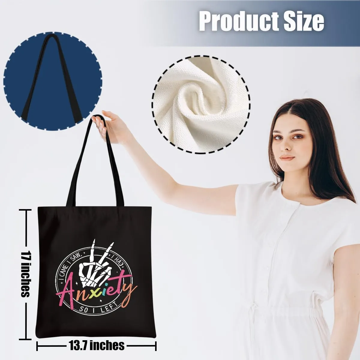 Gag Gifts Sarcastic Tote Bag, Funny Gifts Reusable Grocery Bags, Novelty Gifts Humor Beach Bag Weekender Bag