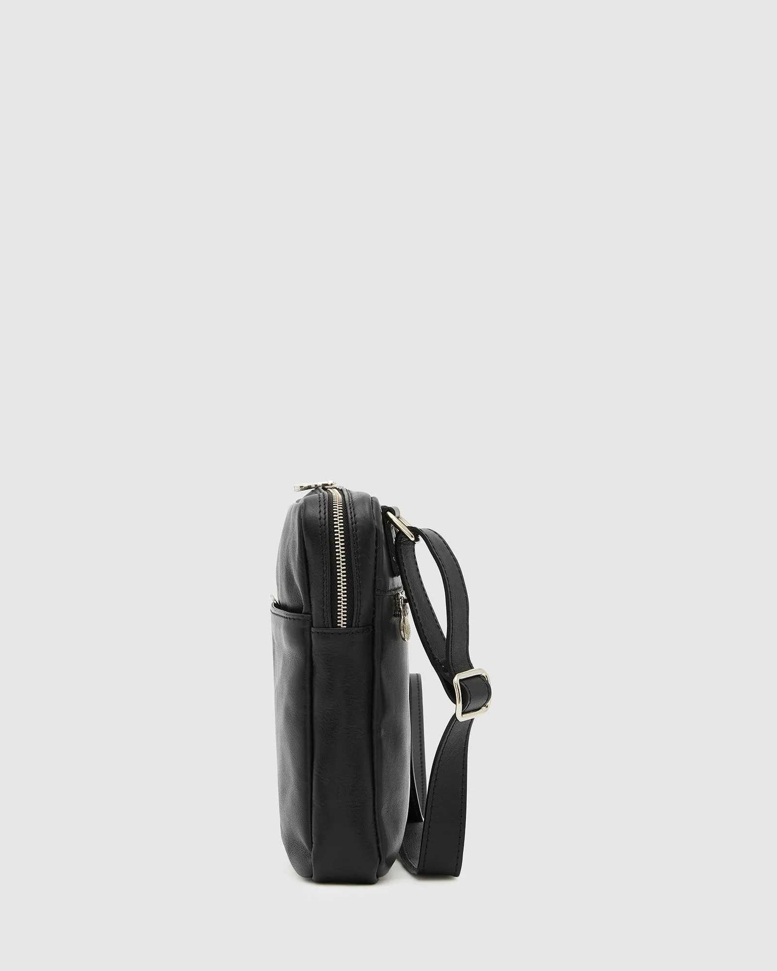 Gaius Matt Black - Leather Satchel