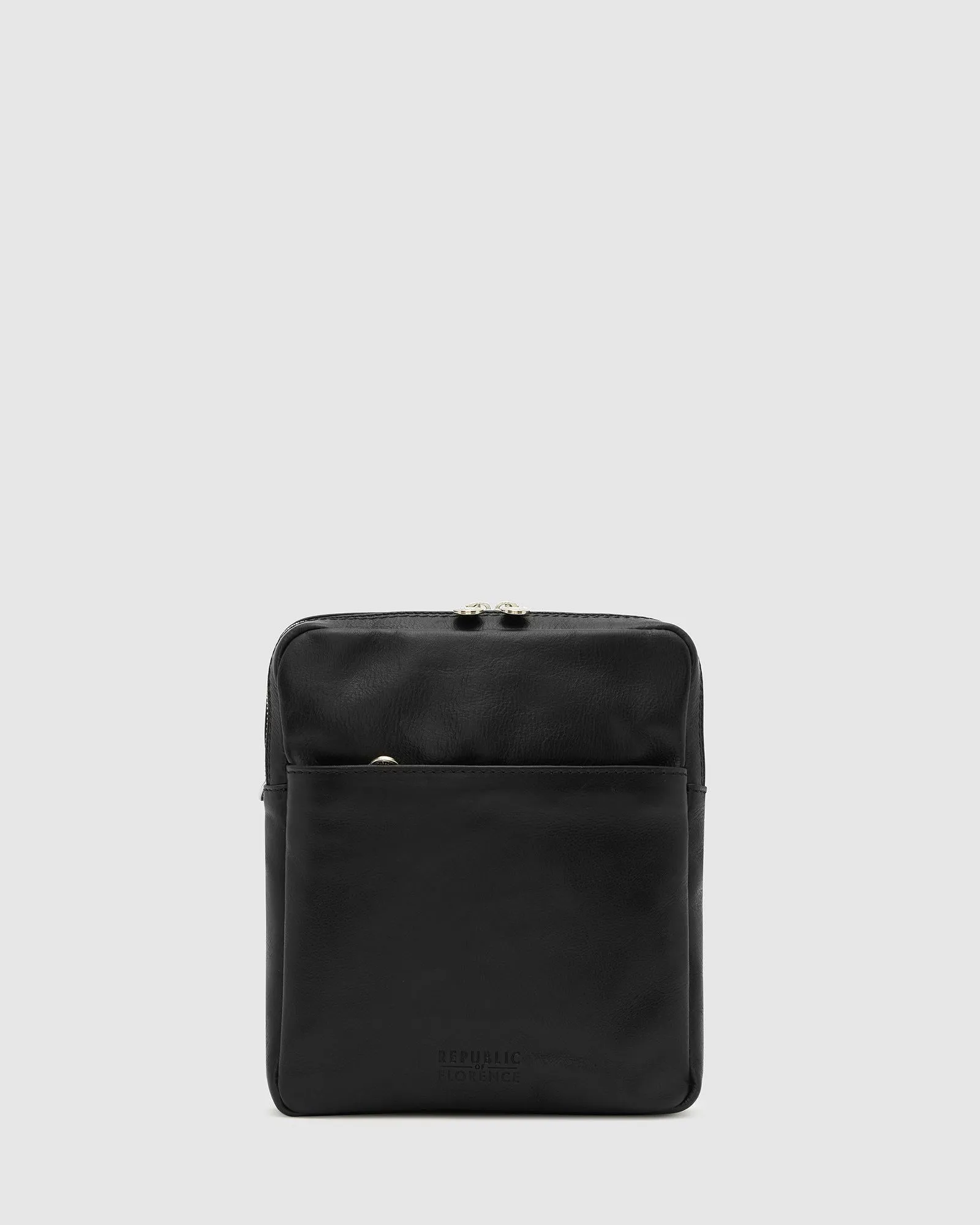 Gaius Matt Black - Leather Satchel