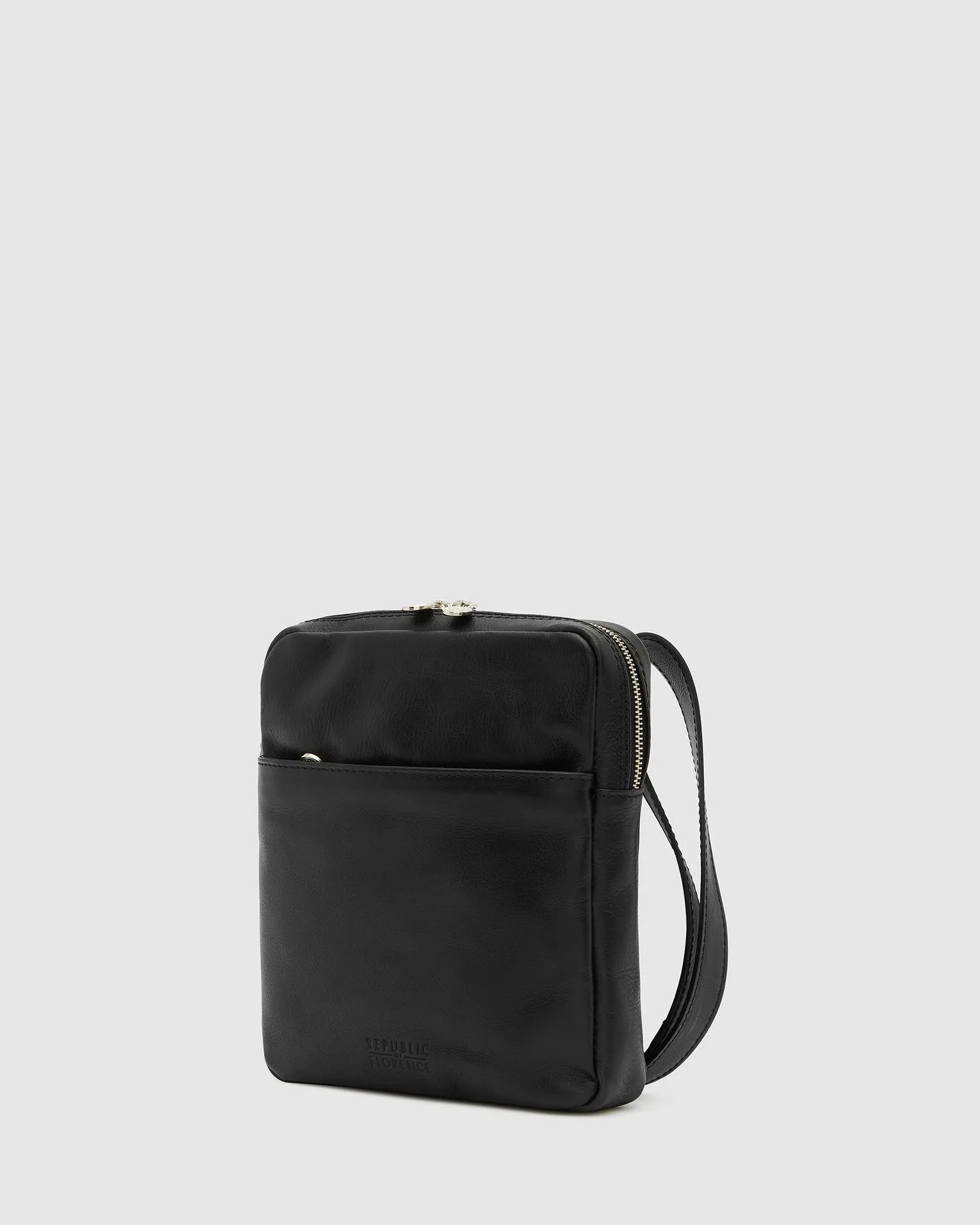 Gaius Matt Black - Leather Satchel