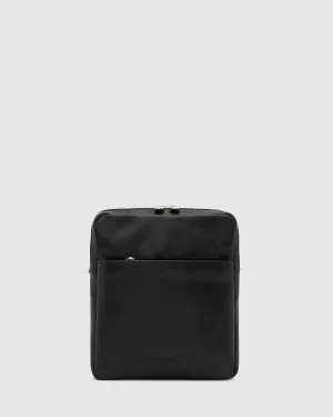 Gaius Matt Black - Leather Satchel