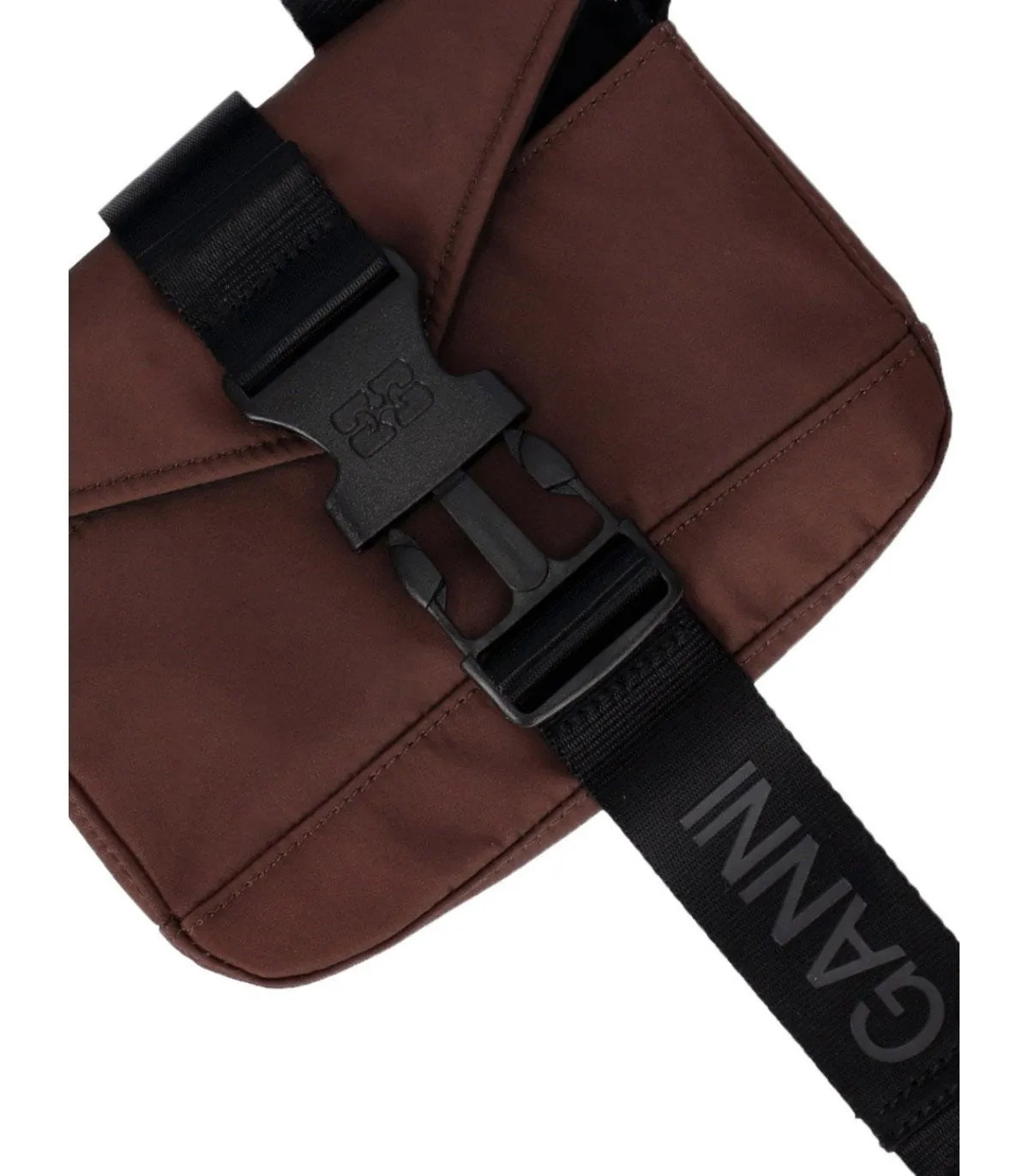 Ganni Tech Mini Chocolate Crossbody Bag