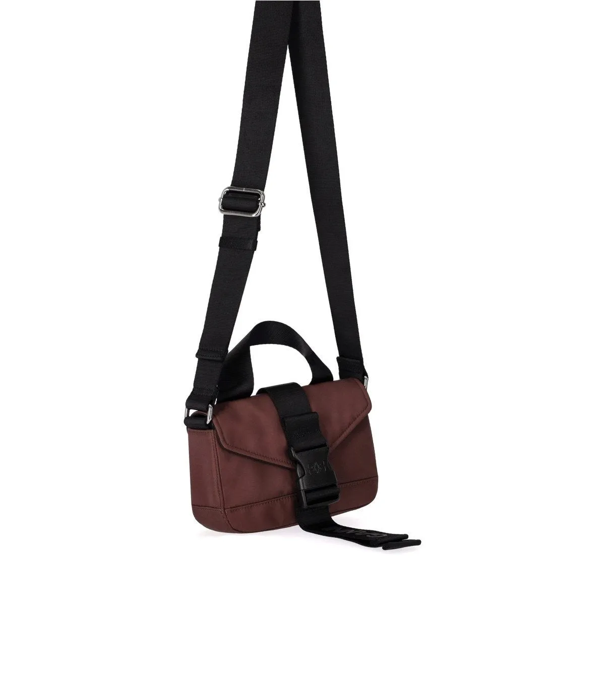 Ganni Tech Mini Chocolate Crossbody Bag