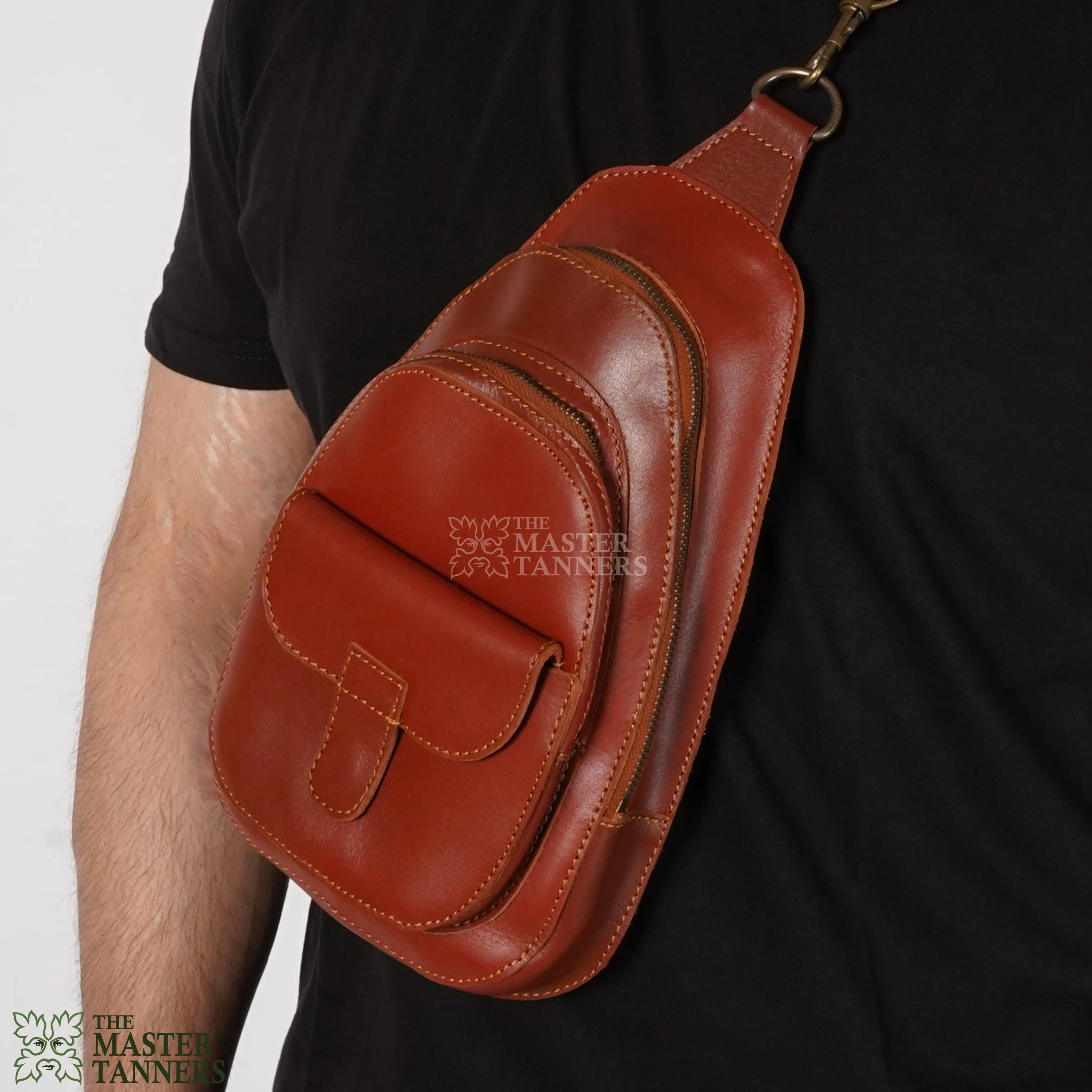 Genuine Leather Sling Bag Crossbody