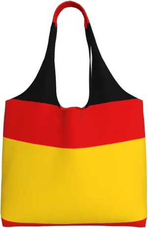 German flag Printed Single Shoulder Commuter Canvas Bag, Grocery Shopping Bag, Daily Use Canvas Bag