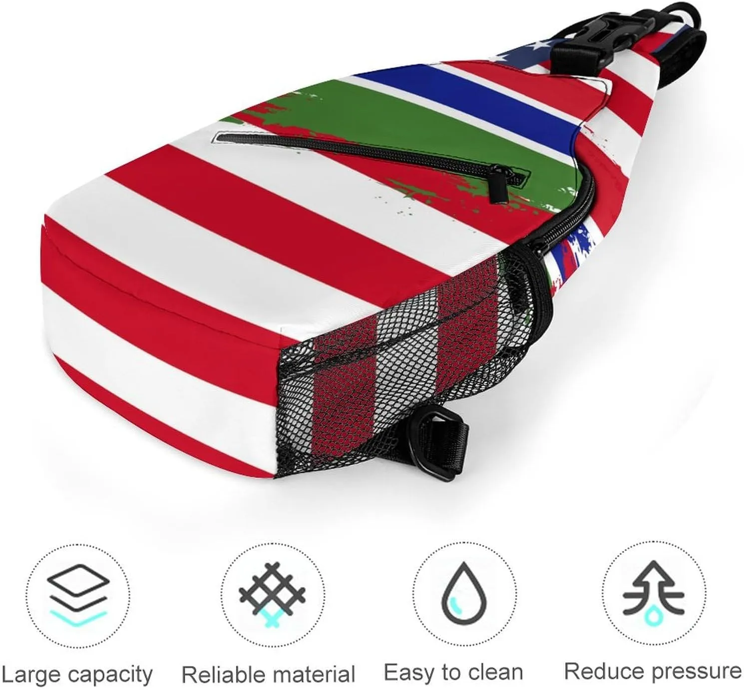Gibraltar Flag Hand Drawn Sling Bag Crossbody Chest Bag Shoulder Bag For Travel Hiking Cycling Camping