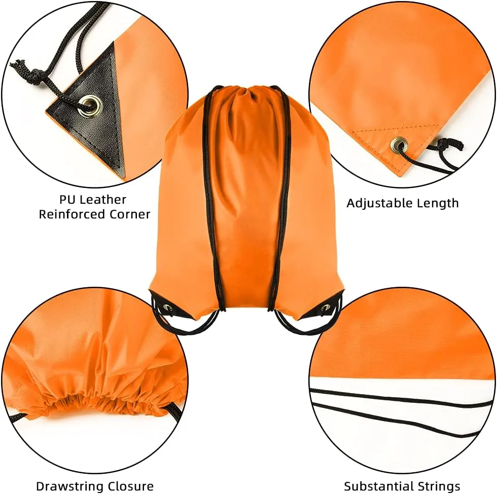 GoodtoU Drawstring Backpack, 60 Pcs, 3.0L, 20 Colors, Lightweight, Nylon, Cinch Bag for Women Men, Gym, Travel, School, Work, Sport