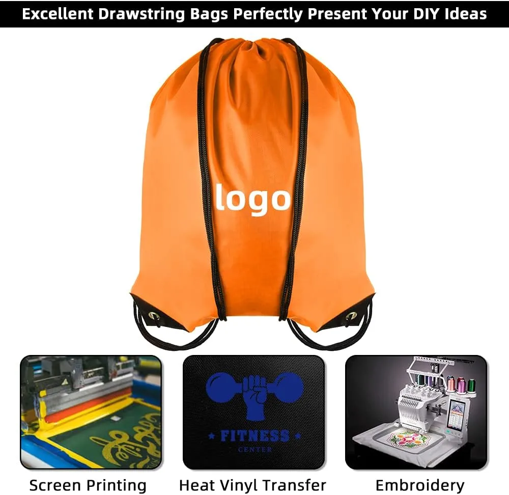 GoodtoU Drawstring Backpack, 60 Pcs, 3.0L, 20 Colors, Lightweight, Nylon, Cinch Bag for Women Men, Gym, Travel, School, Work, Sport