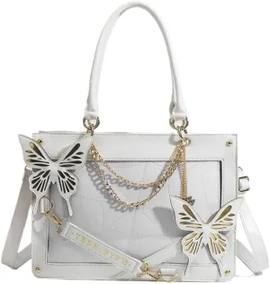 Gothic Emo Bag Grunge Purse Y2k Shoulder Bag Butterfly Sling Bag Spider Bag Pu Leather Lolita Crossbody Bag for Women