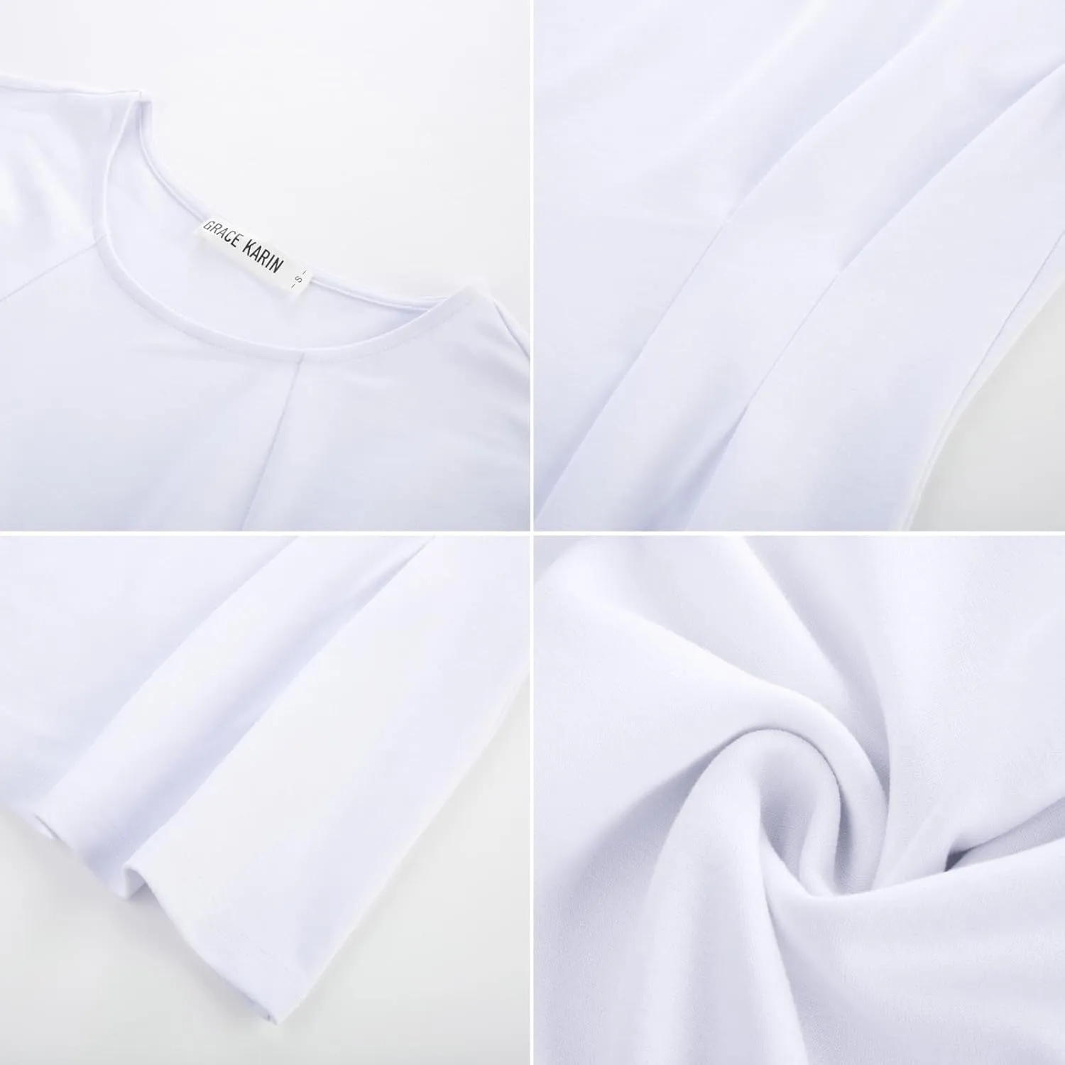 GRACE KARIN Women's Cap Sleeve Peplum Tops Crew Neck Elegant Dressy Casual Blouses Sleveeless Business Work Shirts