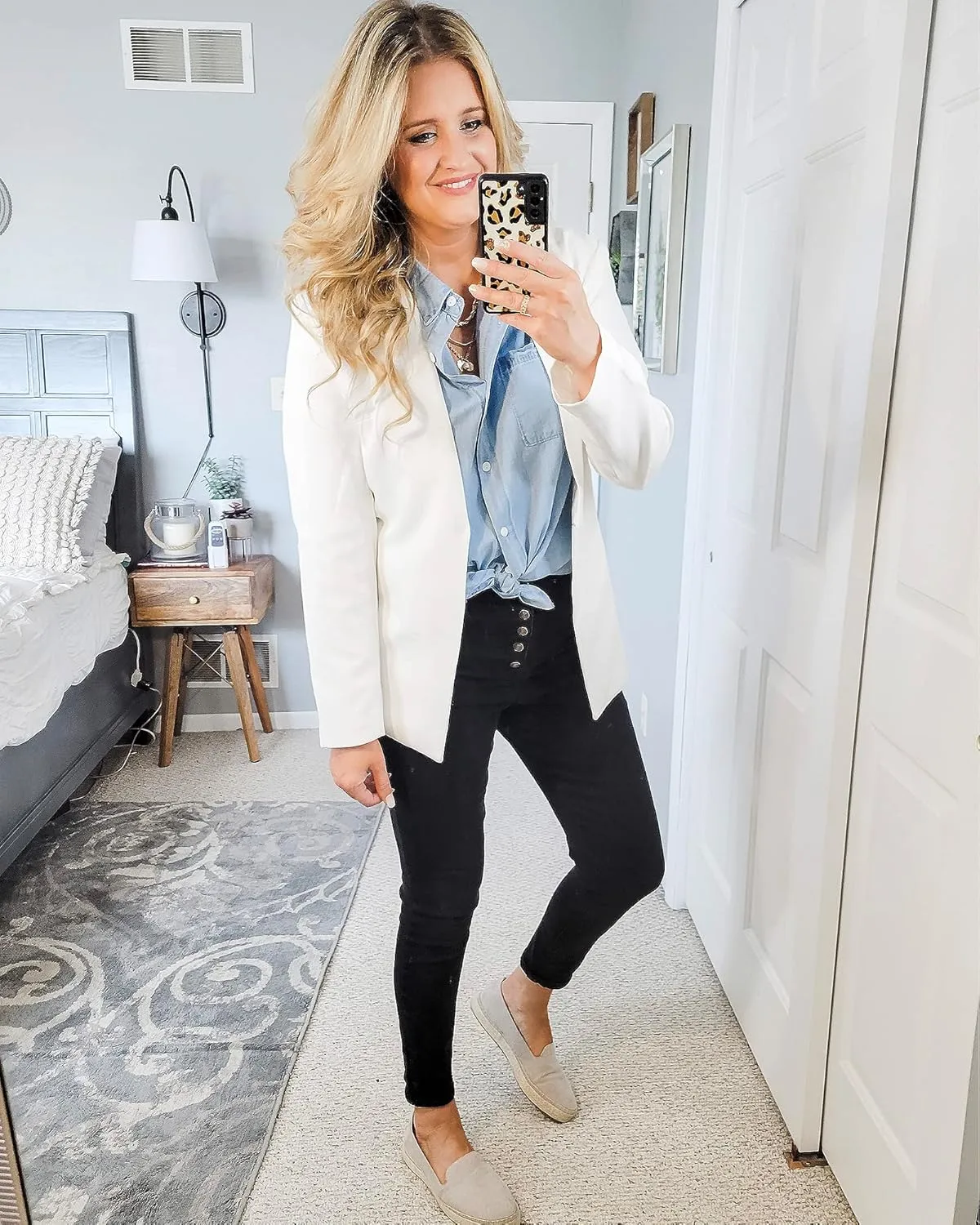 GRAPENT Women's Open Front Business Casual Pockets Work Office Blazer Jacket Suit