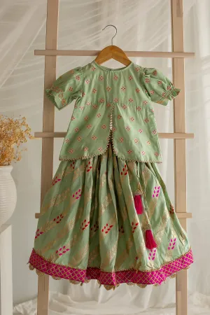 Green Lehenga Set