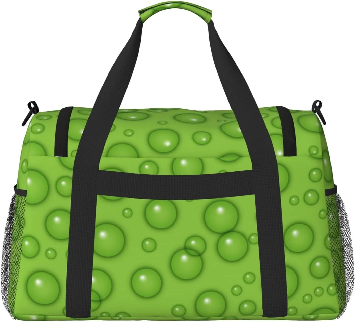 Green Water Drop Travel Duffel Bag Large Foldable Waterproof Overnight Bag For Beach Swim Bags Pool Sports Gym