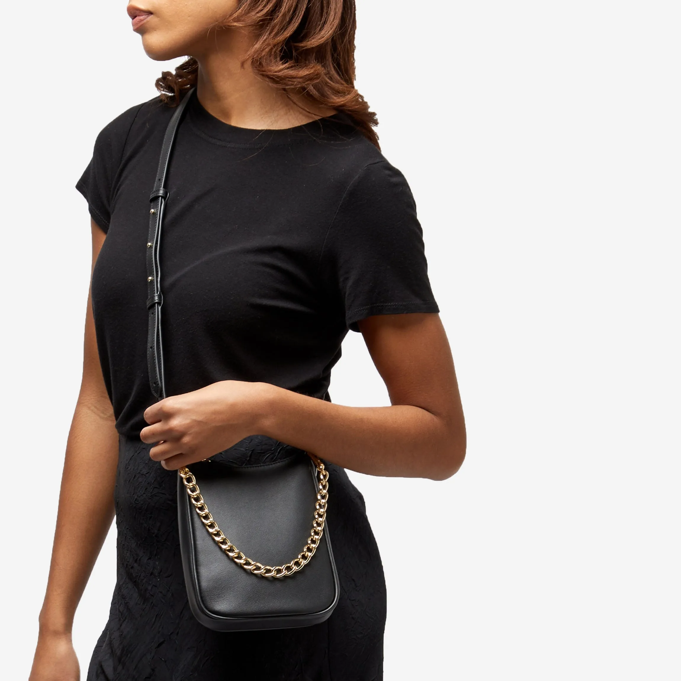 Greta Chain Vertical Sling Black Onyx