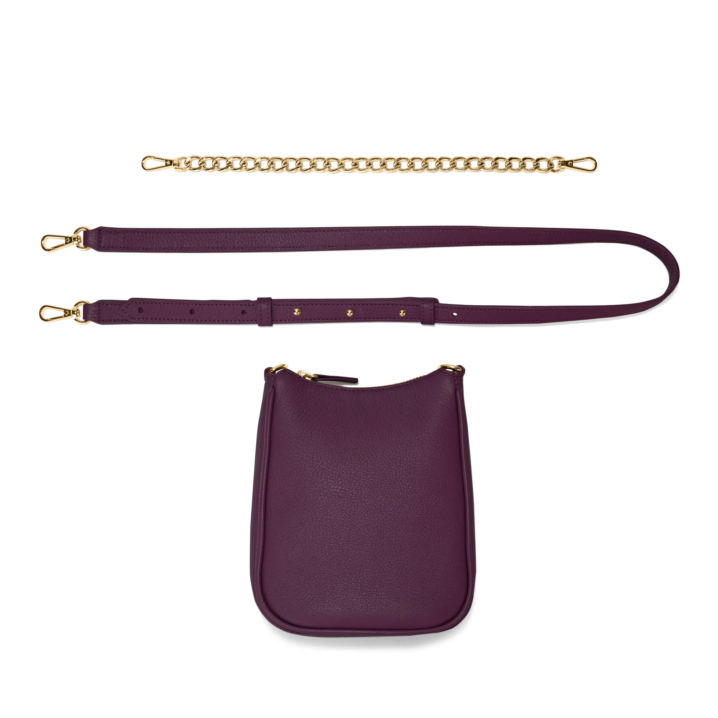 Greta Chain Vertical Sling Deep Plum