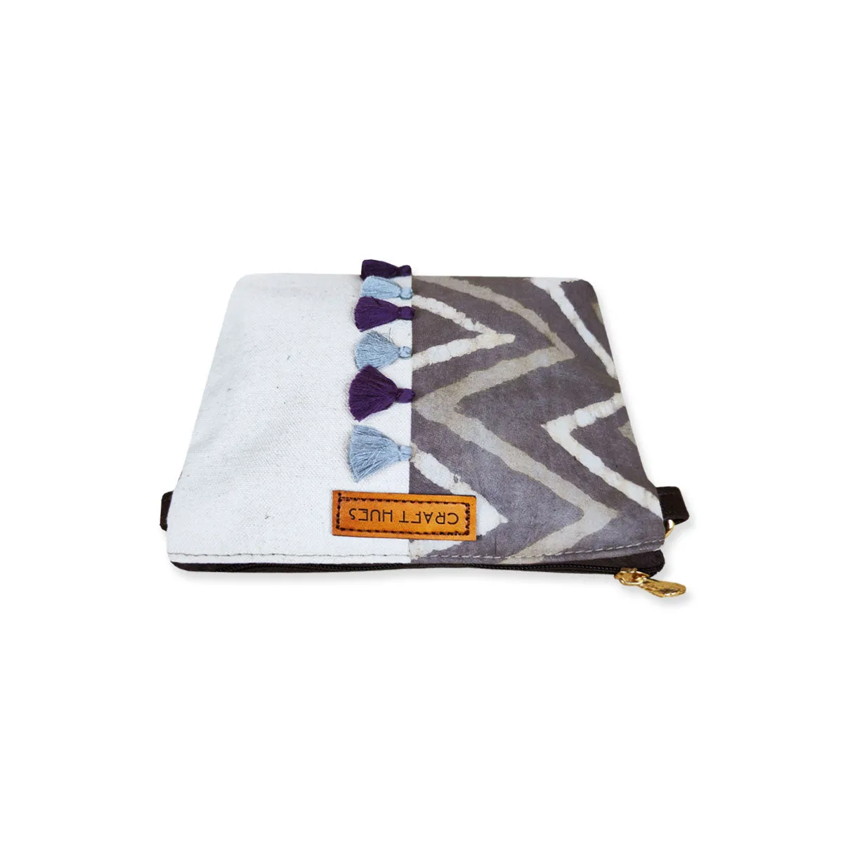 Grey Purple Sling/Pouch Bag Combo