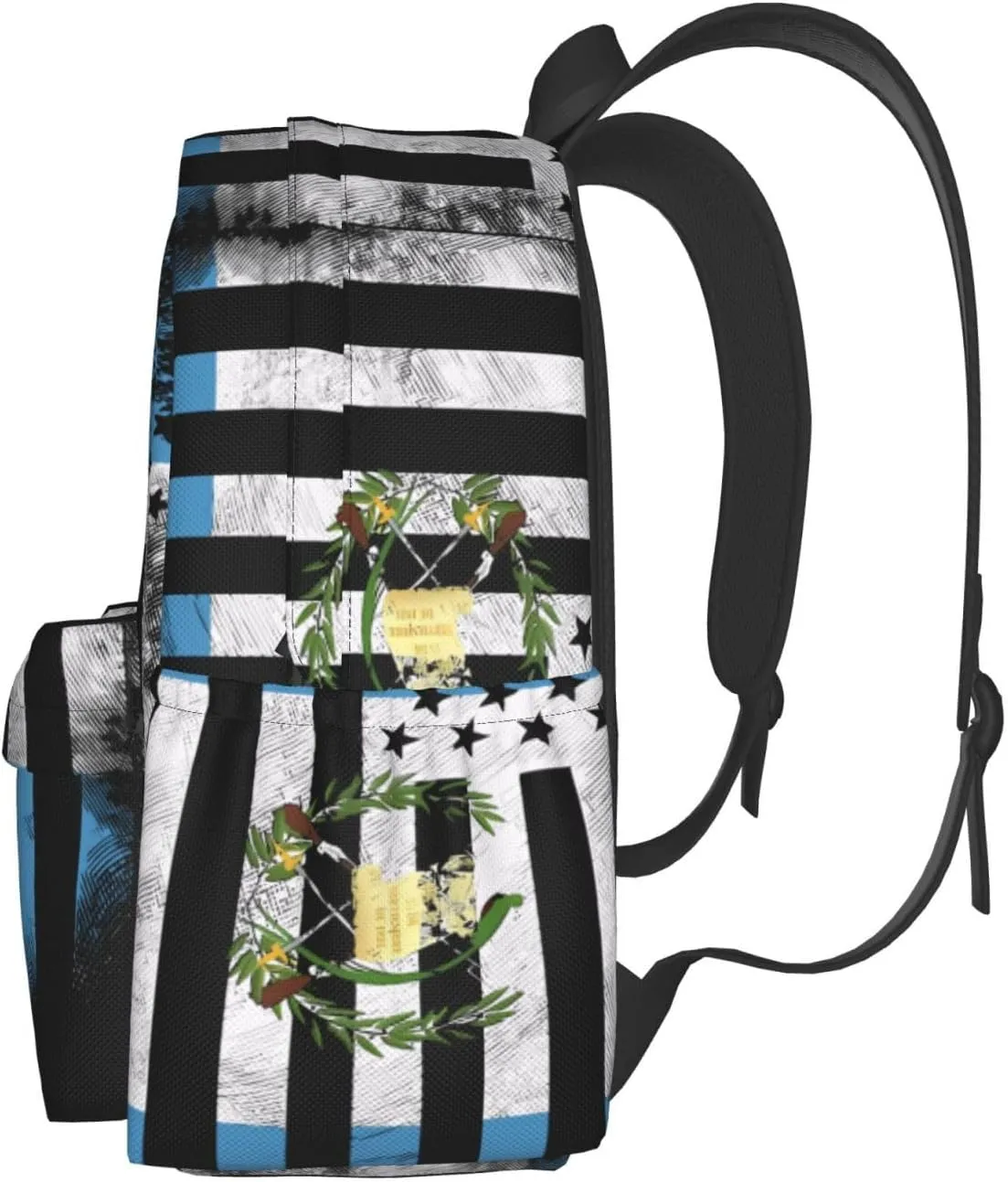 Guatemala Guatemalan American Flag Casual Backpack Large Capacity Travel Backpacks Laptop Daypack Commuter Rucksack Adjustable Strap Sports Bags for Hiking Biking