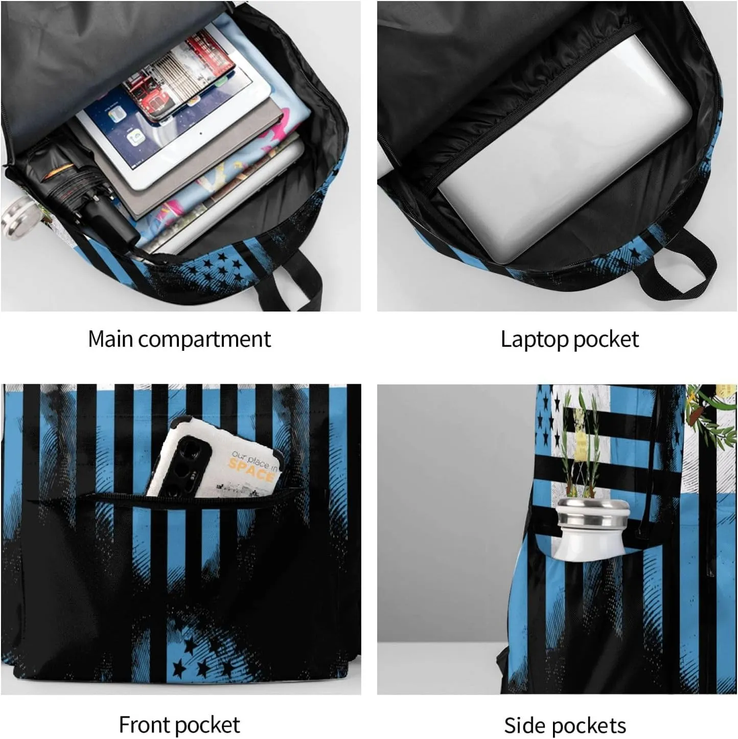 Guatemala Guatemalan American Flag Casual Backpack Large Capacity Travel Backpacks Laptop Daypack Commuter Rucksack Adjustable Strap Sports Bags for Hiking Biking