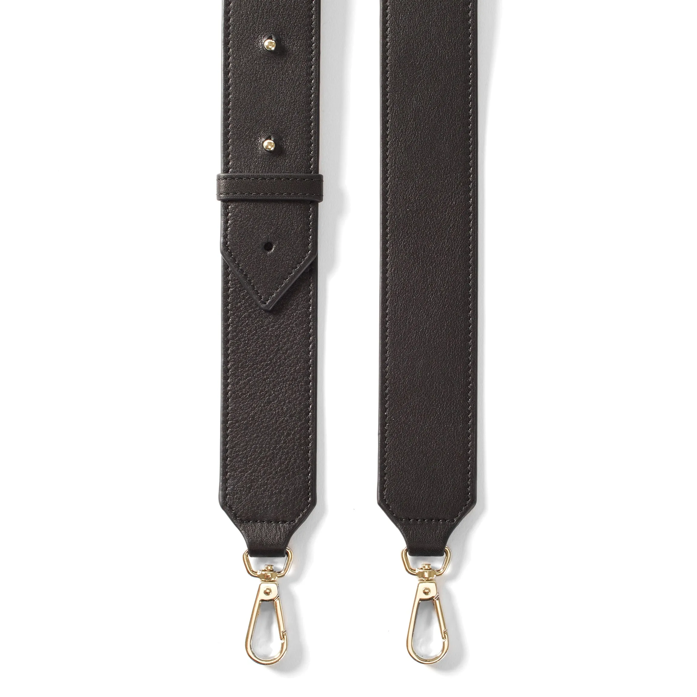 Guitar Long Crossbody Strap Black Onyx Light Gold Hardware