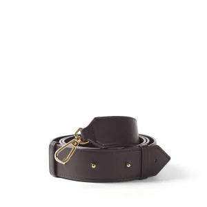 Guitar Long Crossbody Strap Black Onyx Light Gold Hardware