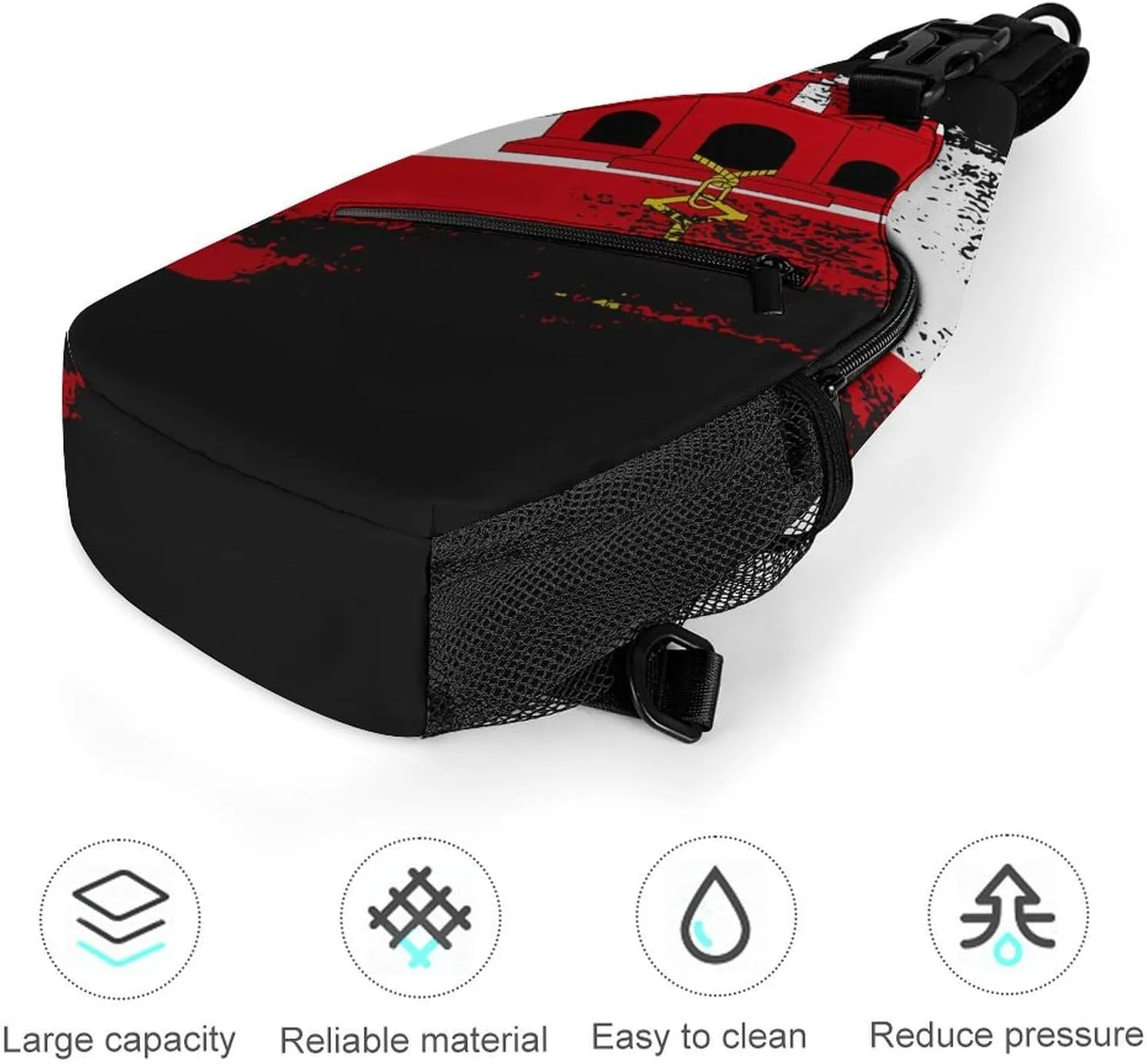 Guyana Flag Patriotic Sling Bag Crossbody Chest Bag Shoulder Bag For Travel Hiking Cycling Camping