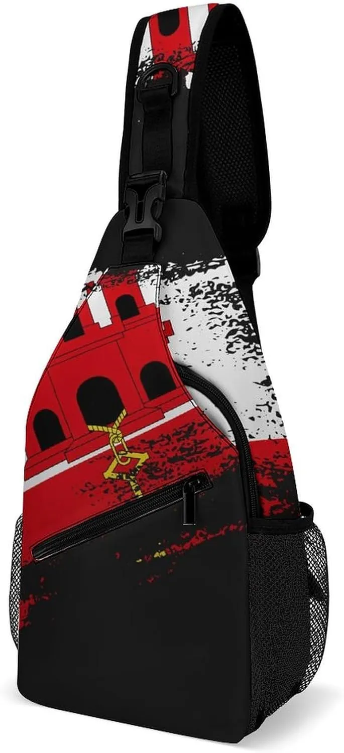 Guyana Flag Patriotic Sling Bag Crossbody Chest Bag Shoulder Bag For Travel Hiking Cycling Camping