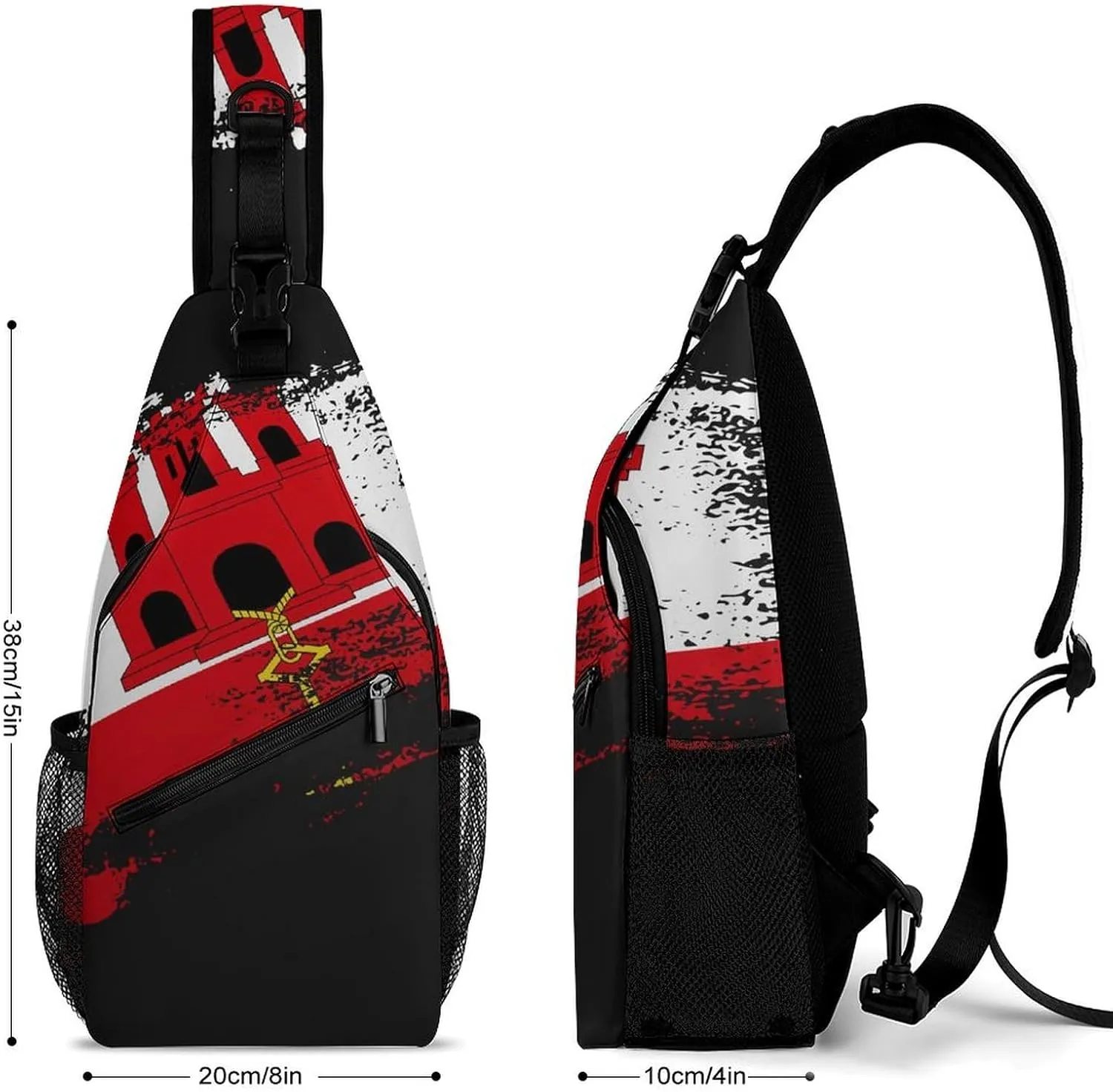 Guyana Flag Patriotic Sling Bag Crossbody Chest Bag Shoulder Bag For Travel Hiking Cycling Camping