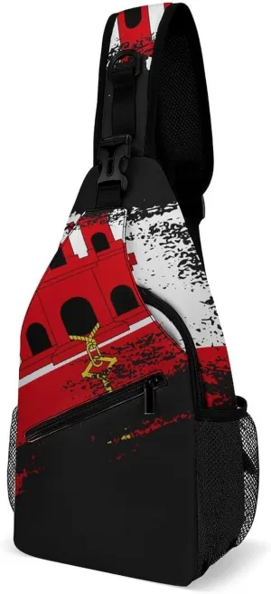 Guyana Flag Patriotic Sling Bag Crossbody Chest Bag Shoulder Bag For Travel Hiking Cycling Camping