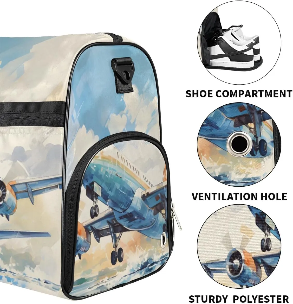 Gym Bag for Adults Personalized Duffel Bag for Men Large luggage Bags for Women Gym Accessories for Men Women Airplane Travel Duffel Bag