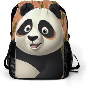 Gym Bag for Women Men Panda3Travel Duffel Bag Large Capacity Sports Drawstring Backpack