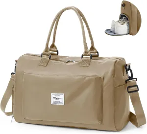 Gym Duffle Bag for Women, Mens, Sports (Brown, Large)