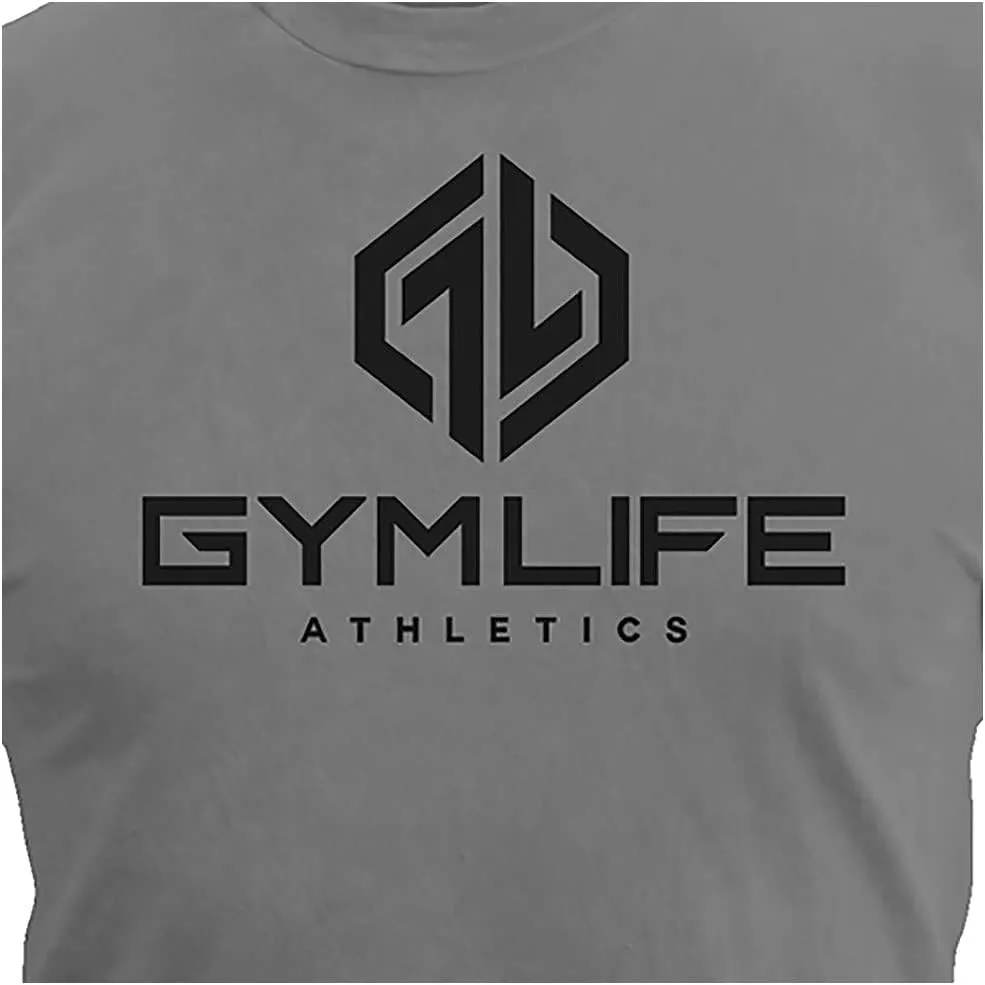 Gym Life Men's Power Up Athletic Performance Short Sleeve Workout T-Shirt, Black