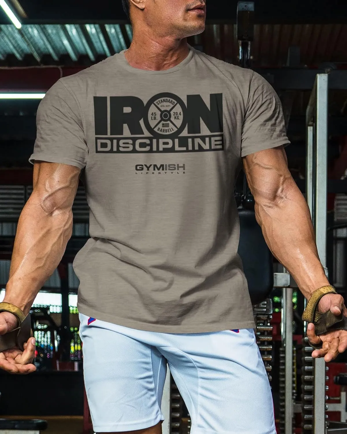 Gymish Lifestyle Iron Discipline Gym Workout Shirt for Men Motivational T-Shirt