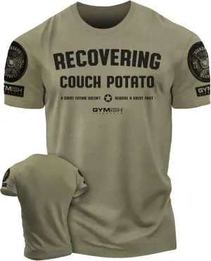 Gymish Lifestyle Recovering Couch Potato Gym Workout T-Shirt for Weightlifting