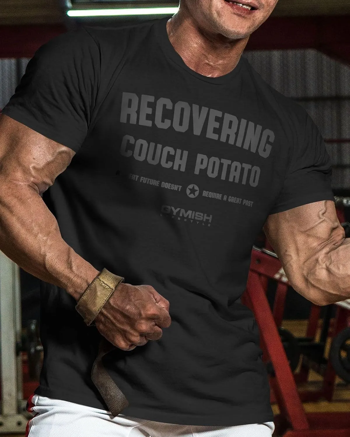 Gymish Lifestyle Recovering Couch Potato Gym Workout T-Shirt for Weightlifting