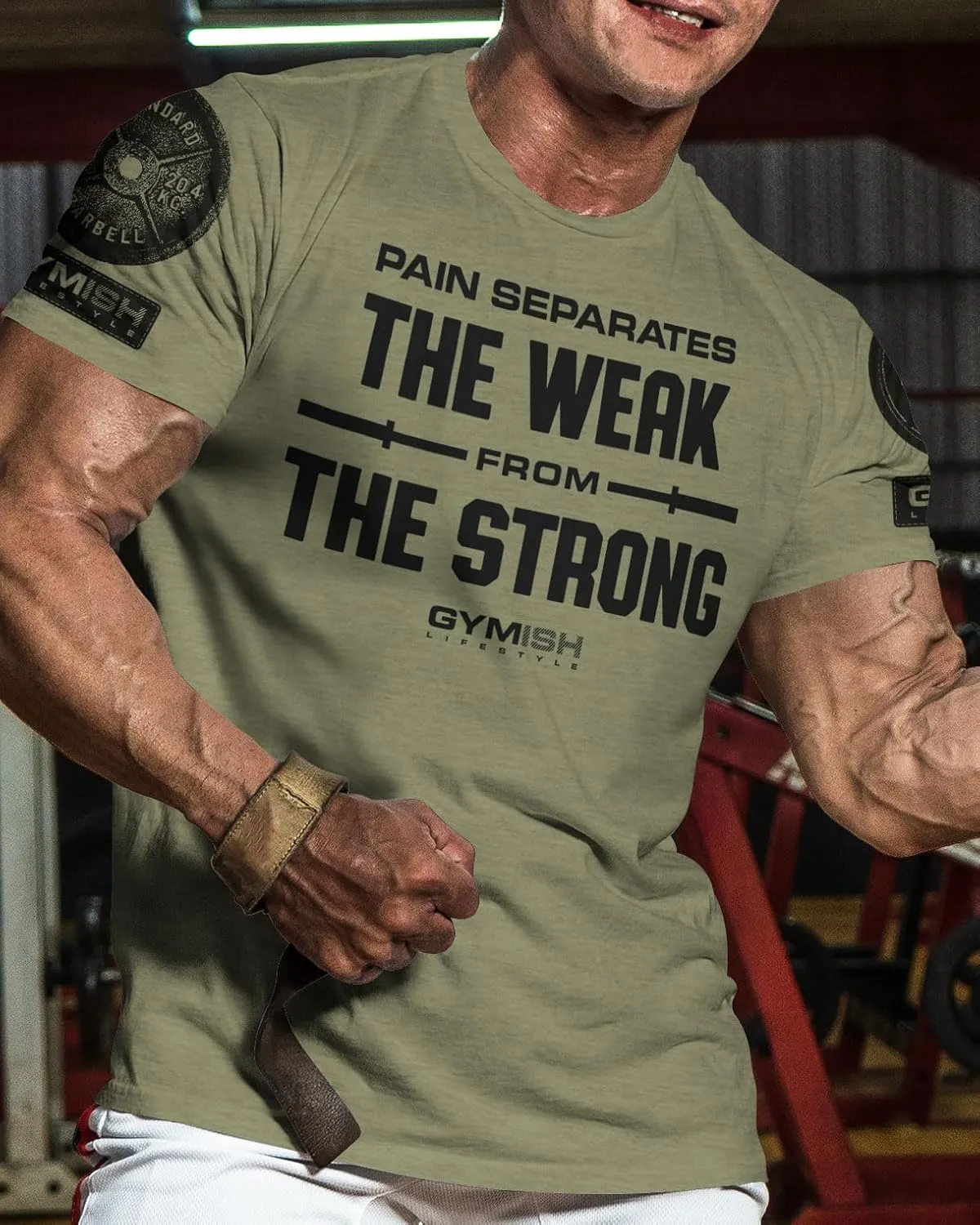 Gymish Lifestyle Weak to Strong Mens Bodybuilding T-Shirts Graphic Tees Short Sleeve Workout Shirt