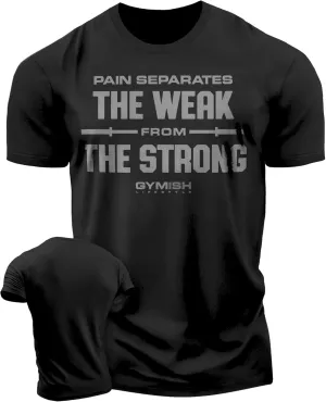 Gymish Lifestyle Weak to Strong Mens Bodybuilding T-Shirts Graphic Tees Short Sleeve Workout Shirt